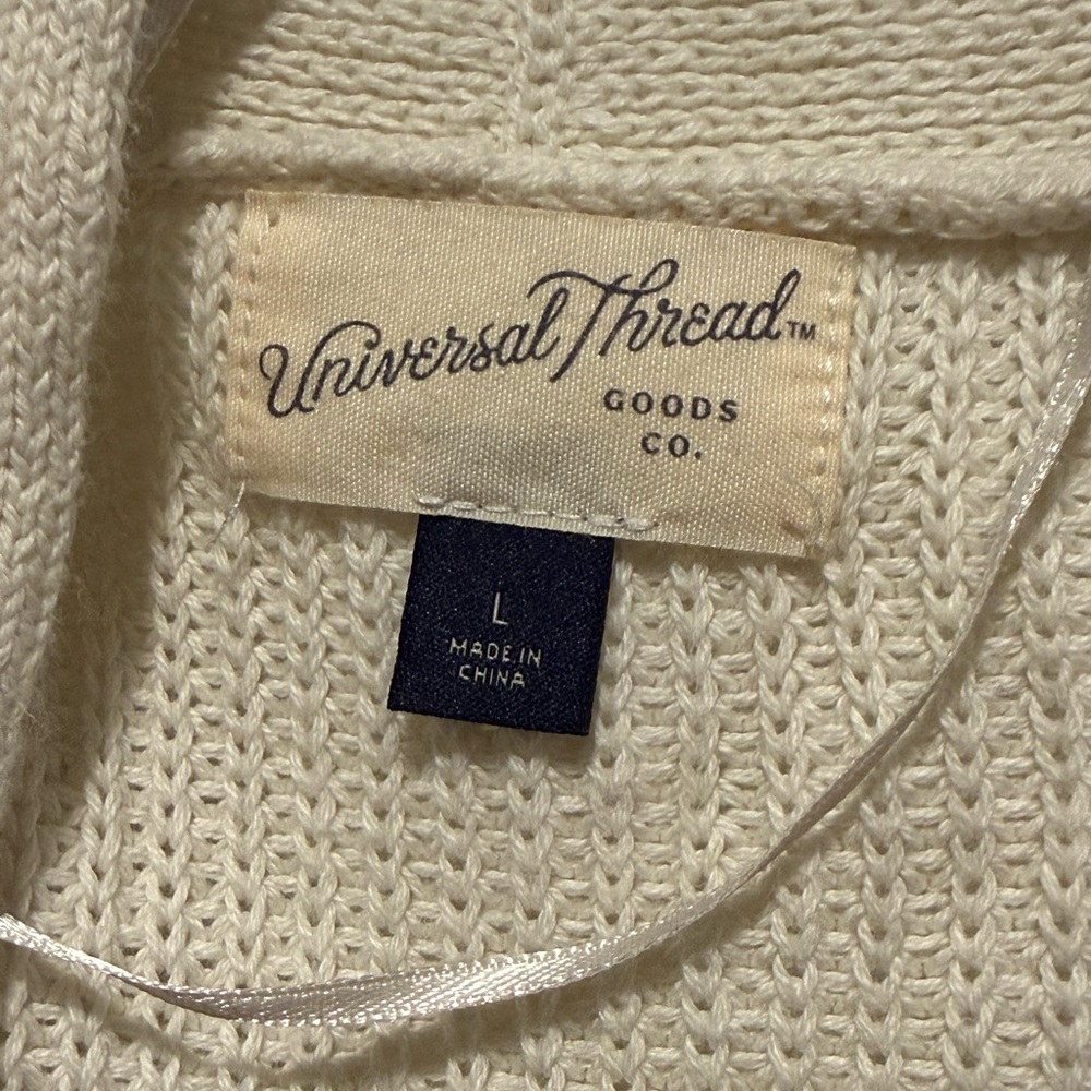 Universal Thread Women’s Cream Open Front Cardigan - Picture 3 of 3